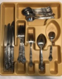 Rogers Stainless Flatware:  (8) Knives, (8) Forks,