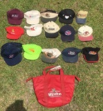 Large Assortment of Caps & Hats, 