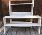 Painted Wooden Bookcase, 31 1/2” x 11”, 38 1/2”