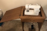 Sears Kenmore Sewing Machine in Table on Casters