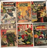 (6) Vintage Comic Books:  (2) The Incredible Hulk