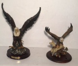 (2) Bisque Eagle Figurines:  The Natelia