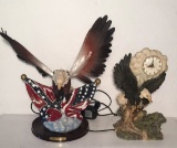 (2) Eagle Knick Knacks:  DMB Lighted Figurine &
