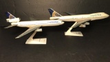 (2) Plastic Continental Airlines Airplanes: