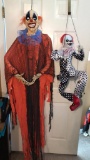 (2) Battery-Operated Hanging Halloween Clown