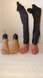 (4) Plastic Feet/Leg Figures