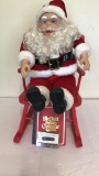 Story Telling Santa w/Red Wooden Chair