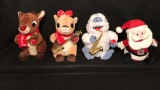 (4) Battery Operated Christmas Band Figures