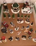 Large Assortment of Christmas Village Figurines