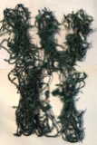 (5) Strings of Clear Christmas Lights on Green