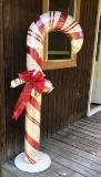 Candy Cane Outdoor Figure—Styrofoam on Wood