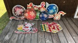 (2) Lighted Christmas Outdoor Hanging Displays: