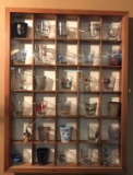 Glass Front Wooden Wall Display Case with (29)