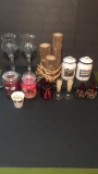 Assorted Candles and Candle Holders, etc.