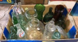 Assorted Glass Bottles & Vases