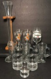 Assorted Bar Glasses:  Yard of Beer Glass with