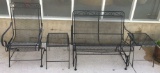 Black Iron Outdoor Furniture Set:  Loveseat