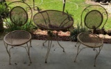 Round Iron Outdoor Table & (2) Chairs