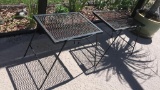 (2) Iron Rectangular Outdoor Tables