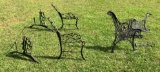Wrought Iron Bench Parts - Some Damaged