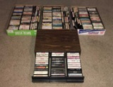(248) Cassette Tapes & (1) Cassette Tape Organizer