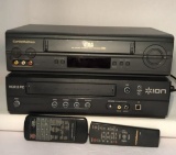 (2) Remote Control VCRs:  Curtis Mathes & Ion