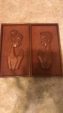 (2) Wooden Wall Decorations