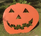 Halloween Decorations Including: Large Wooden Pumpkin and Wooden Signs