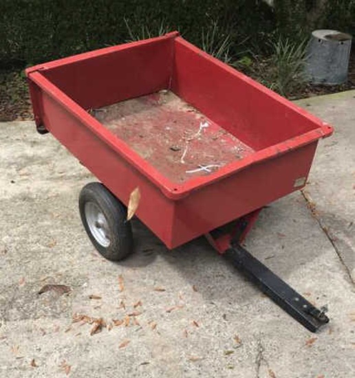 Small Utility Dump Trailer for Pulling Behind a