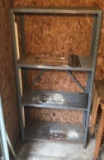 (4) Metal Storage Shelves: (2) 4 shelf, (1) 5