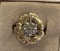 14 Kt Yellow Gold Diamond Cluster Ring--Floral