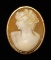 Shell Cameo Pin/Pendant in 1/20 12 Kt Gold