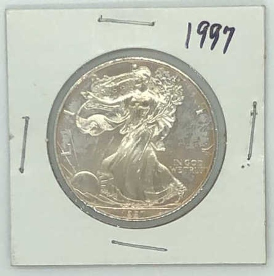 1997 One Dollar One Ounce Silver Eagle Bullion