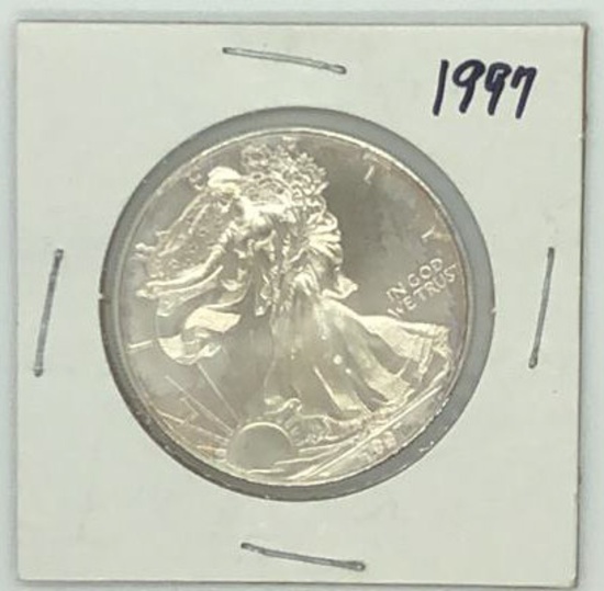 1997 One Dollar One Ounce Silver Eagle Bullion