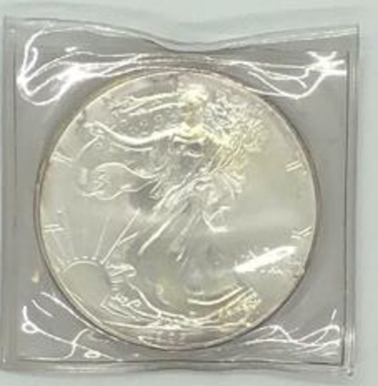 1995 One Dollar One Ounce Silver Eagle Bullion