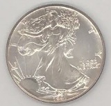 1991 One Dollar One Ounce Silver Eagle Bullion
