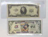 Disney 1 Dollar, 2009 D Series Fantasy Banknote