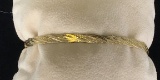 14 Kt Yellow Gold 4-Strand Braided Herringbone 7