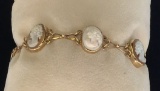 14 Kt Rose Gold Link Style Bracelet with (7) Oval