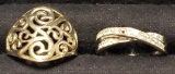 (2) Sterling Silver Rings--both marked 