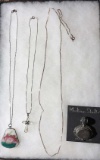 Assorted Sterling Silver Jewelry, etc.:  30