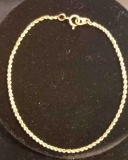 14Kt Yellow Gold Braided Bracelet 1.2g