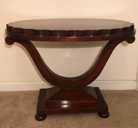 Mahogany Oval Coffe Table--27" x 18", 19 1/2"