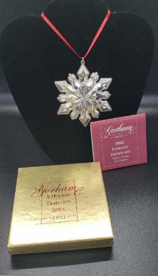 3 1/2" Sterling Silver Gorham Snowflake Ornament