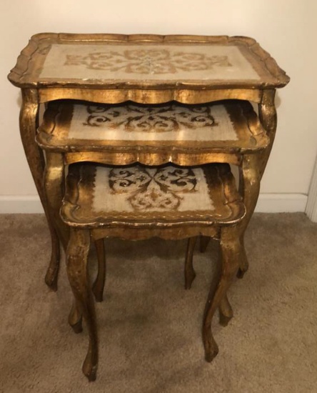 Set of 3 Florentine (Italy) Nesting Tables