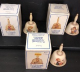 (3) Hummel Annual Bells with (3) Hummel Boxes: