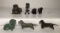 (7) Metal Dachshund Figurines