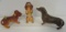 (3) Vintage Dachshund Dog Figurines:  (1)Lefton