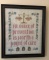 Framed Needlepoint— 13 3/8” x 15 1/2” and Framed