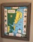 Rustic Framed Vintage Map of St. Simons Island,